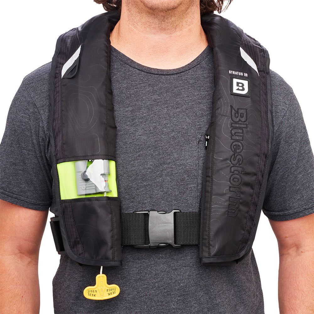 Bluestorm Stratus 35 Auto Type II Inflatable PFD - Apex Black - Lear Outdoors