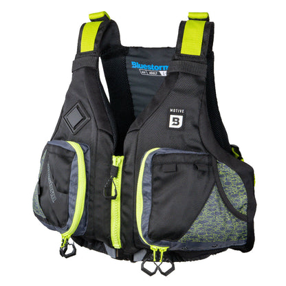 Bluestorm Motive Kayak Fishing Vest - Hi-Vis - L/XL - Lear Outdoors