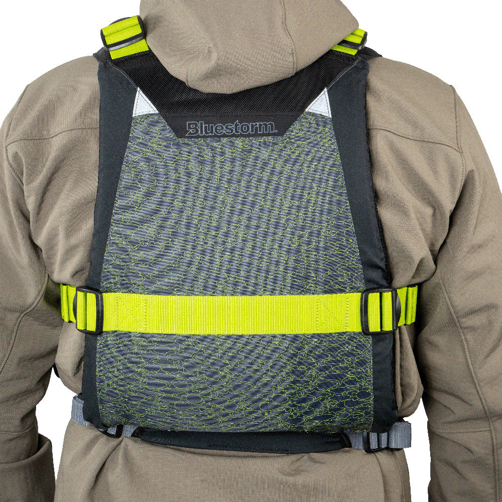 Bluestorm Motive Kayak Fishing Vest - Hi-Vis - L/XL - Lear Outdoors