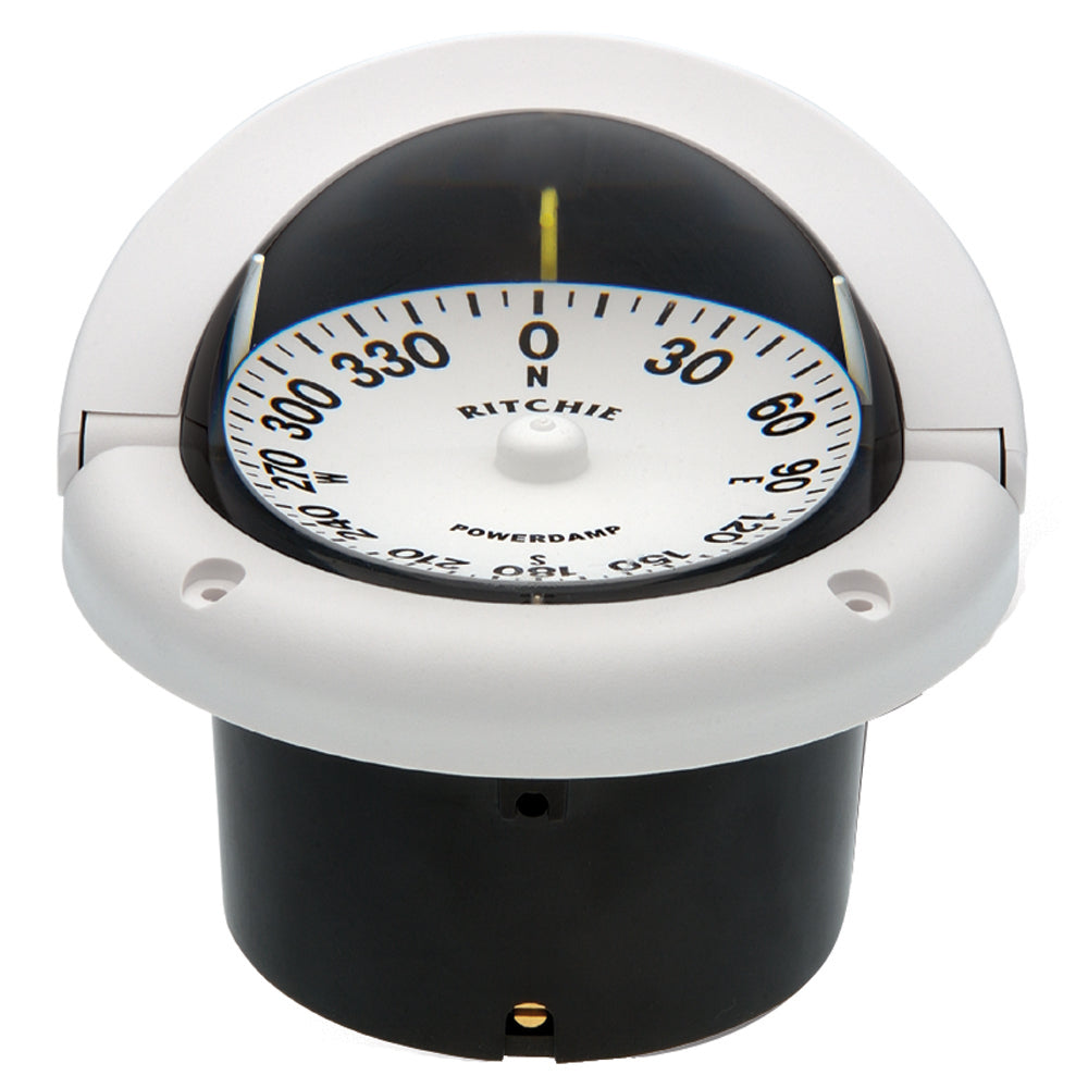 Ritchie HF-742W Helmsman Compass - Flush Mount - White - Lear Outdoors