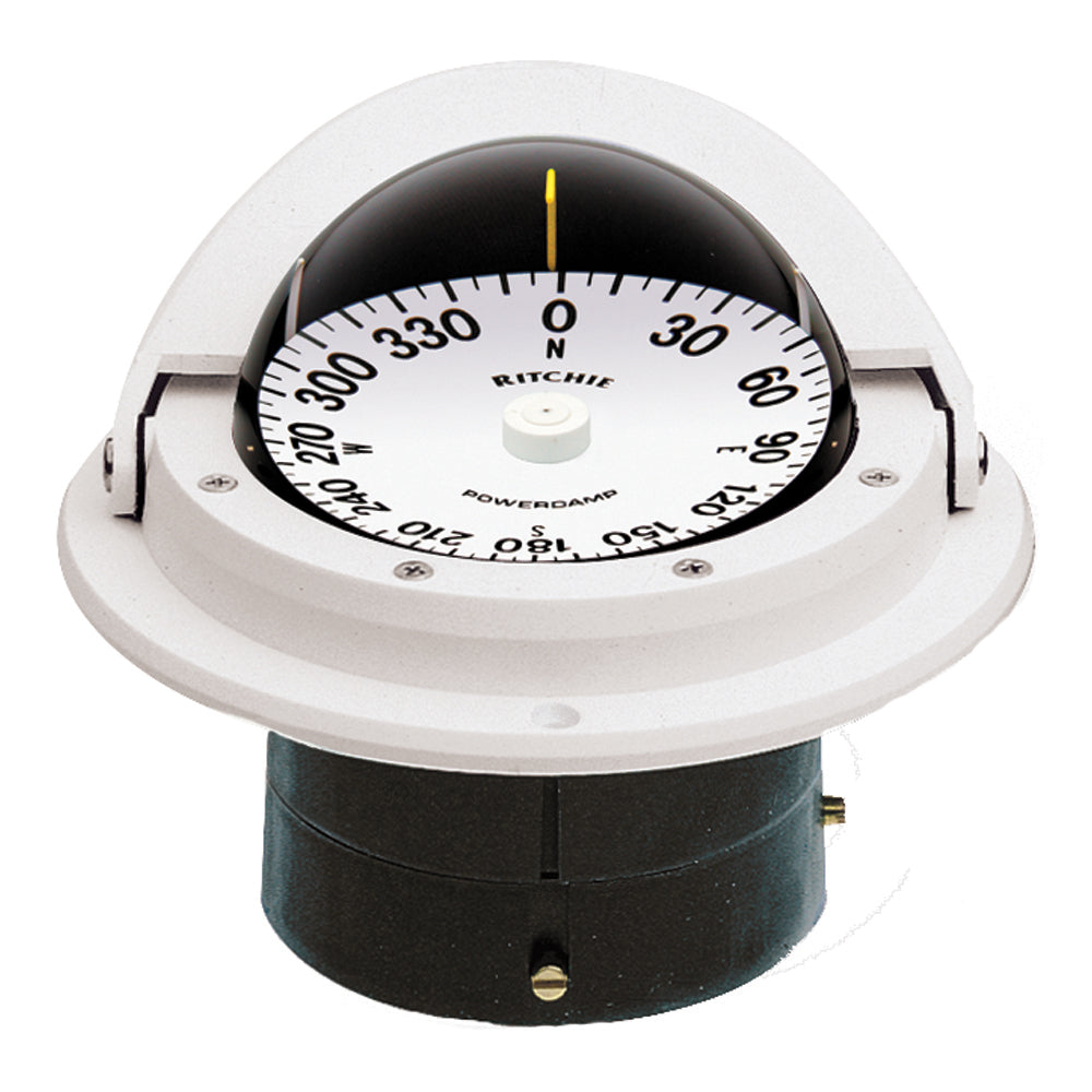 Ritchie F-82W Voyager Compass - Flush Mount - White - Lear Outdoors