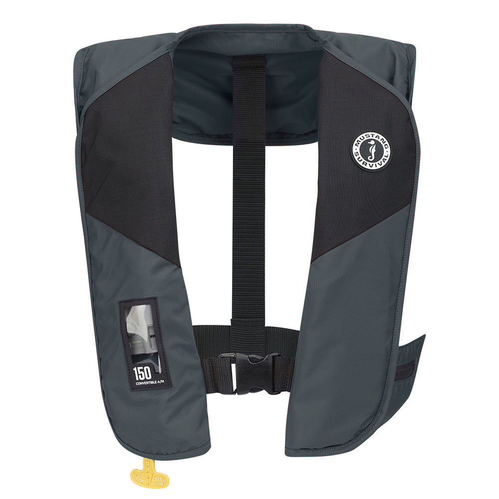 Mustang MIT 150 Convertible A/M Inflatable PFD - Admiral Grey - Lear Outdoors