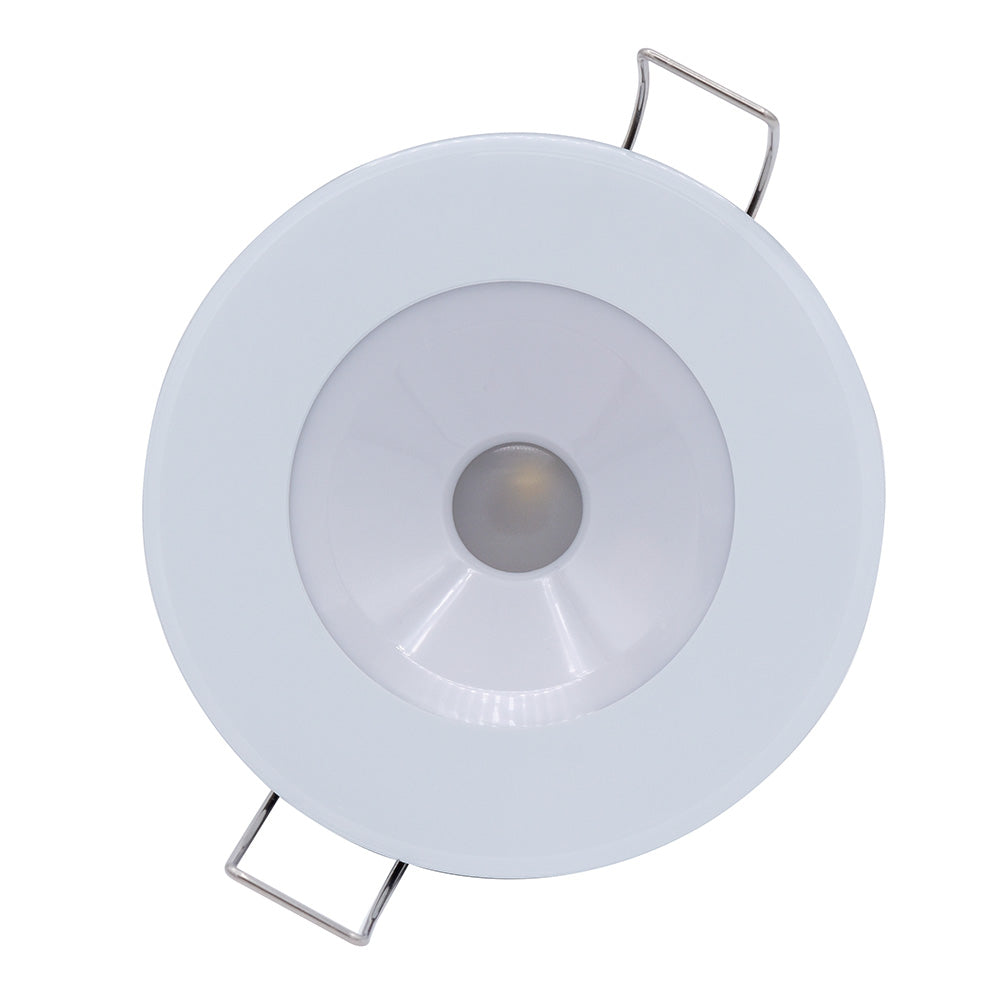 Lumitec Illusion Flush Mount LED Down Light - Spectrum RGBW - Cool White - White Housing