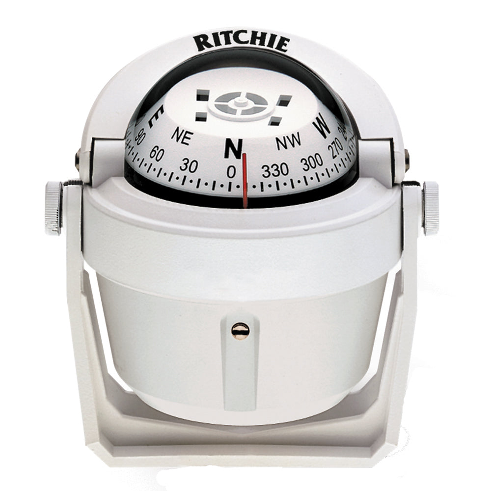 Ritchie B-51W Explorer Compass - Bracket Mount - White - Lear Outdoors