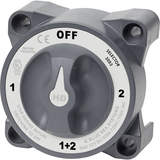 Blue Sea 3003 HD-Series Battery Switch Selector w/Alternator Field Disconnect - Lear Outdoors