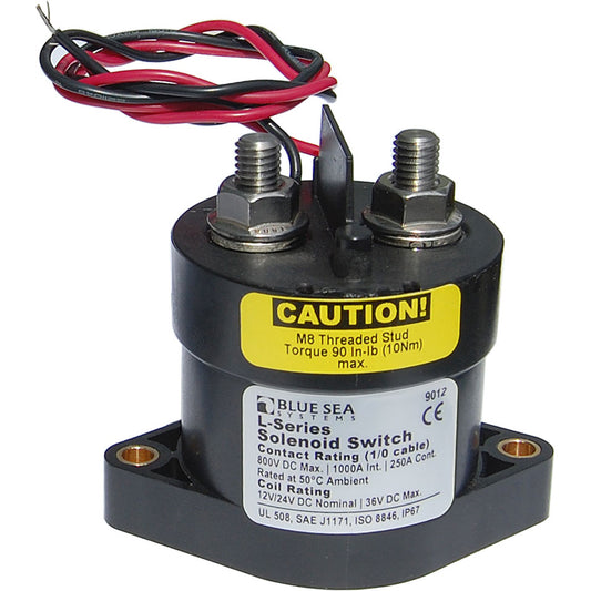 Blue Sea 9012 L Solenoid Switch - 12-24VDC - 250A - Lear Outdoors