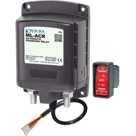 Blue Sea 7620 ML-Series Automatic Charging Relay (Magnetic Latch) 12VDC - Lear Outdoors