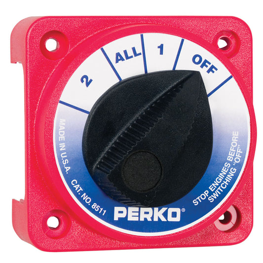 Perko Compact Medium Duty Battery Selector Switch w/o Key Lock - Lear Outdoors