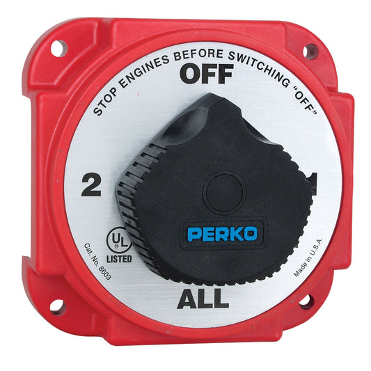 Perko Heavy Duty Battery Selector Switch w/Alternator Field Disconnect - Lear Outdoors