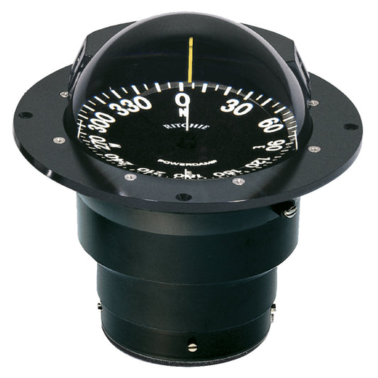 Ritchie FB-500 Globemaster Compass - Flush Mount - Black - 12V - 5 Degree Card - Lear Outdoors