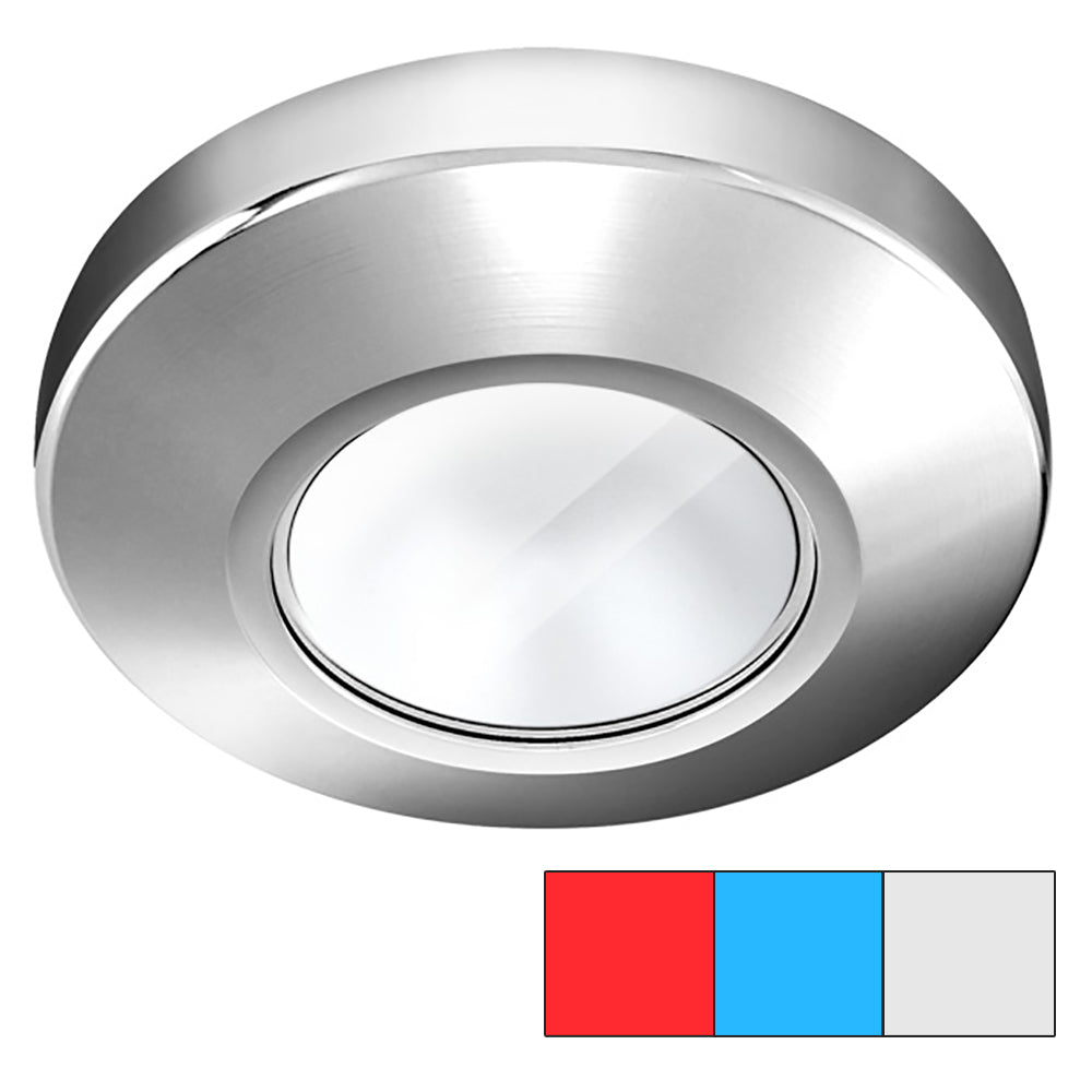 i2Systems Profile P1120 Tri-Light Surface Light - Red, Cool White & Blue - Chrome Finish - Lear Outdoors