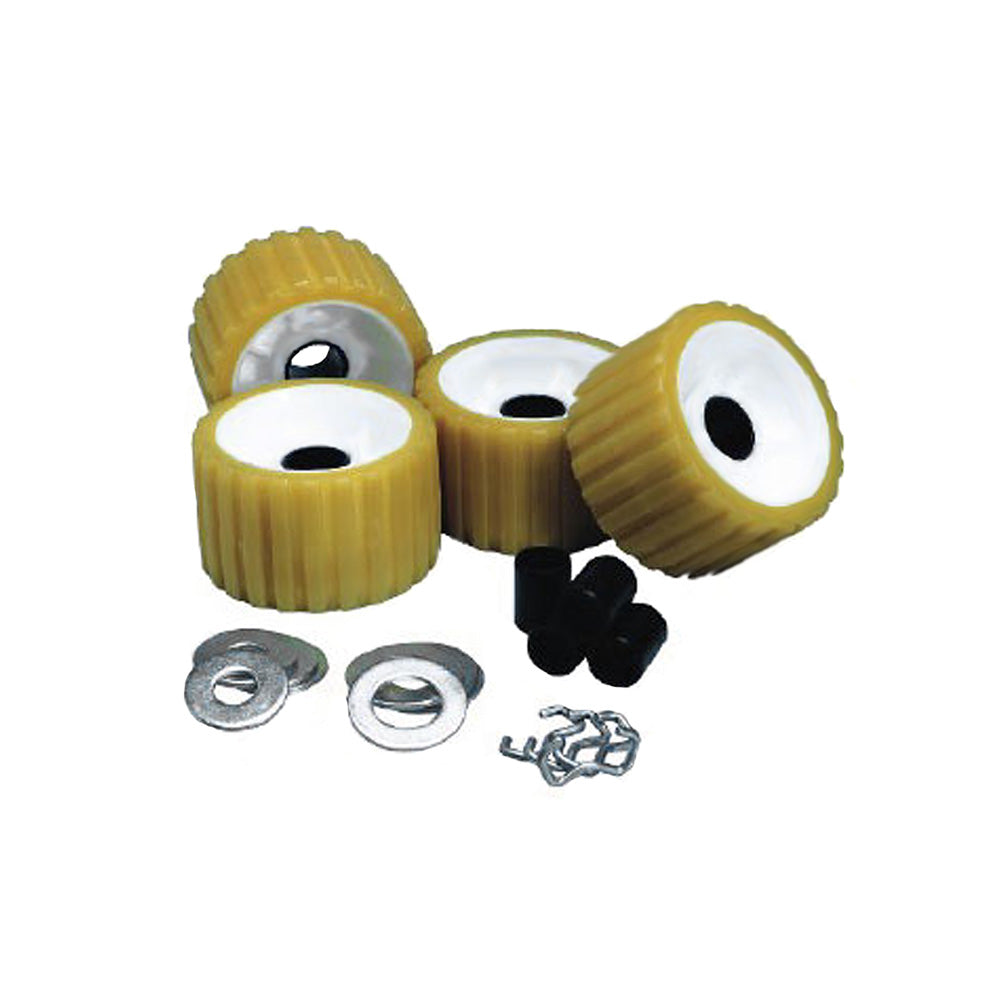 C.E. Smith Ribbed Roller Replacement Kit - 4 Pack - Gold - Lear Outdoors