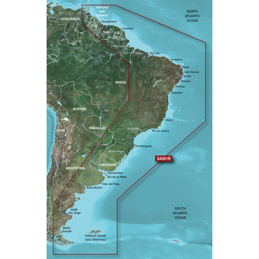 Garmin BlueChart® g3 HD - HXSA001R - South America East Coast - microSD™/SD™ - Lear Outdoors