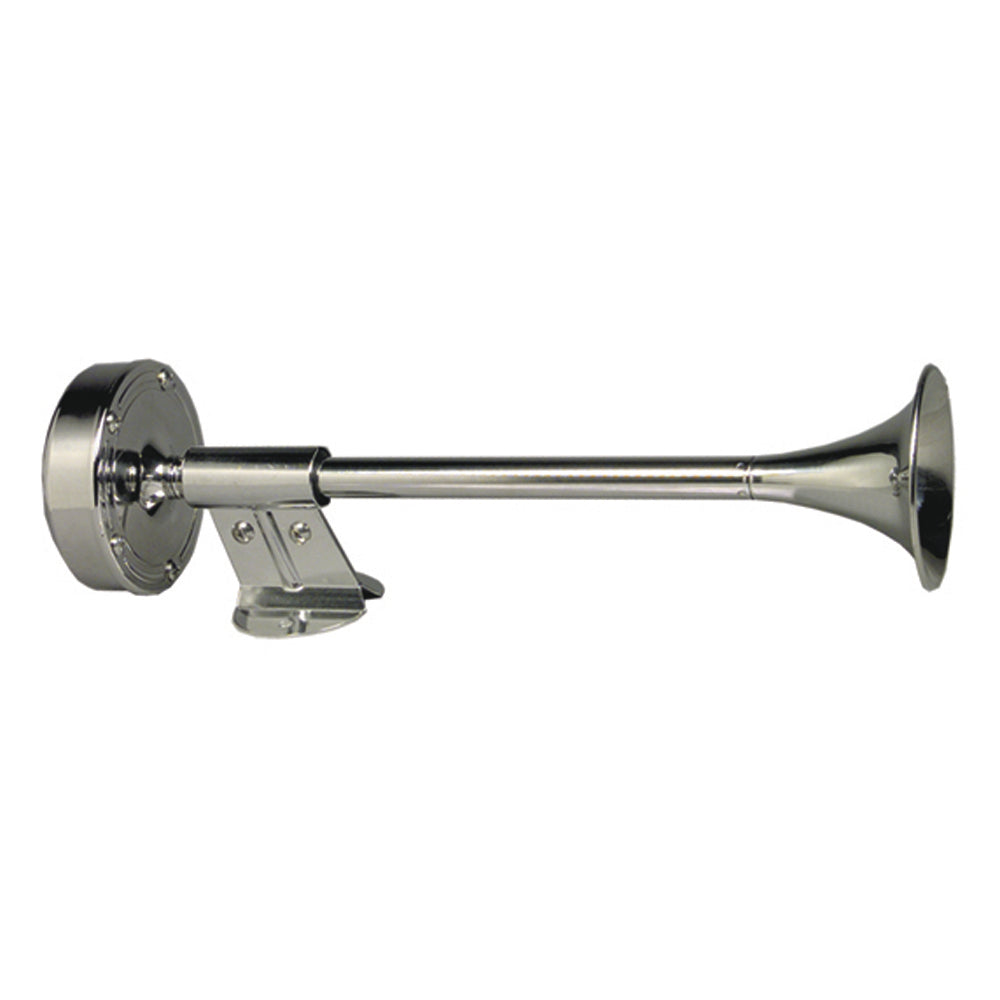 Schmitt Marine Deluxe All-Stainless Shorty Single Trumpet Horn - 12V - Lear Outdoors