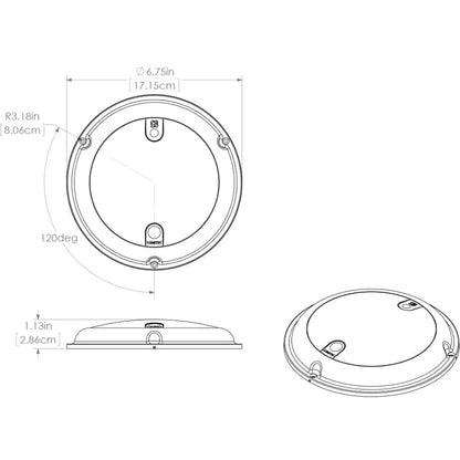 Lumitec TouchDome - Dome Light - Polished SS Finish - 2-Color White/Red Dimming - Lear Outdoors