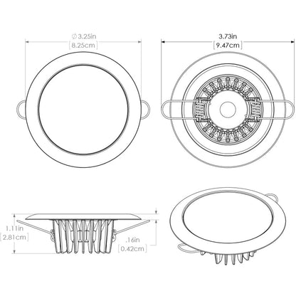 Lumitec Mirage - Flush Mount Down Light - Glass Finish/No Bezel - Warm White Dimming - Lear Outdoors