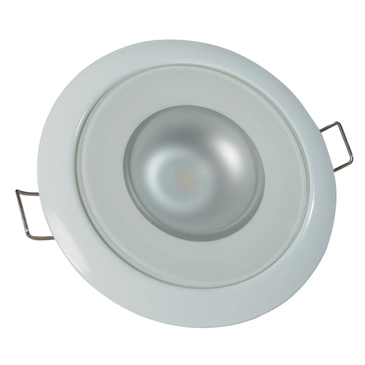 Lumitec Mirage - Flush Mount Down Light - Glass Finish/White Bezel - 4-Color White/Red/Blue/Purple Non-Dimming - Lear Outdoors