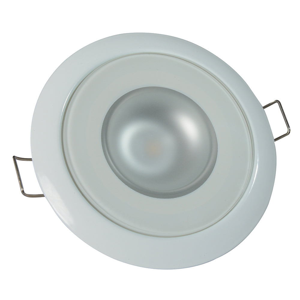 Lumitec Mirage - Flush Mount Down Light - Glass Finish/White Bezel - 2-Color White/Blue Dimming - Lear Outdoors