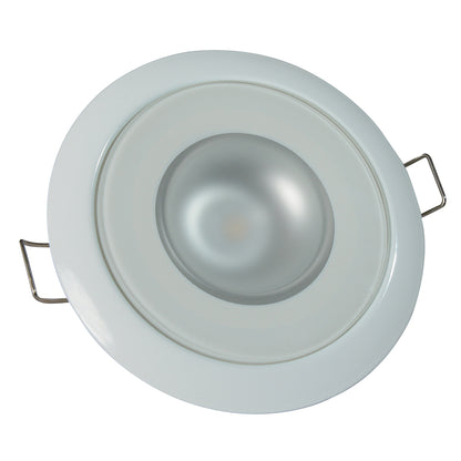 Lumitec Mirage - Flush Mount Down Light - Glass Finish/White Bezel - 2-Color White/Blue Dimming - Lear Outdoors