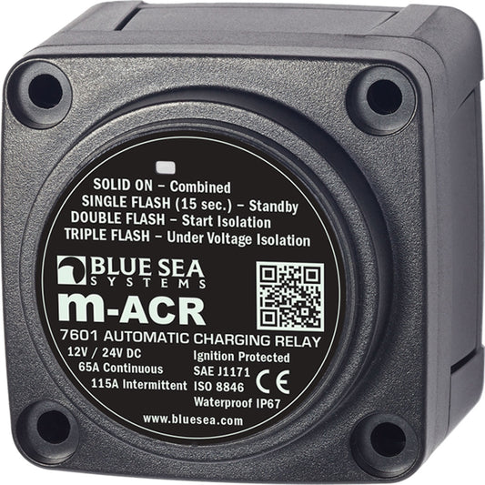 Blue Sea 7601 DC Mini ACR Automatic Charging Relay - 65 Amp - Lear Outdoors