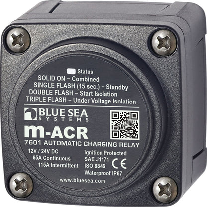 Blue Sea 7601 DC Mini ACR Automatic Charging Relay - 65 Amp - Lear Outdoors