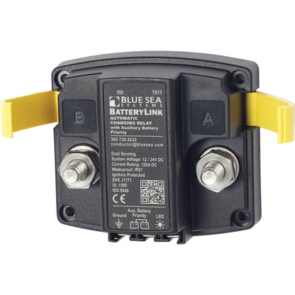 Blue Sea 7611 DC BatteryLink™ Automatic Charging Relay - 120 Amp w/Auxiliary Battery Charging - Lear Outdoors