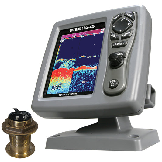 SI-TEX CVS-126 Dual Frequency Color Echo Sounder w/B60 20° Transducer B-60-20-CX - Lear Outdoors