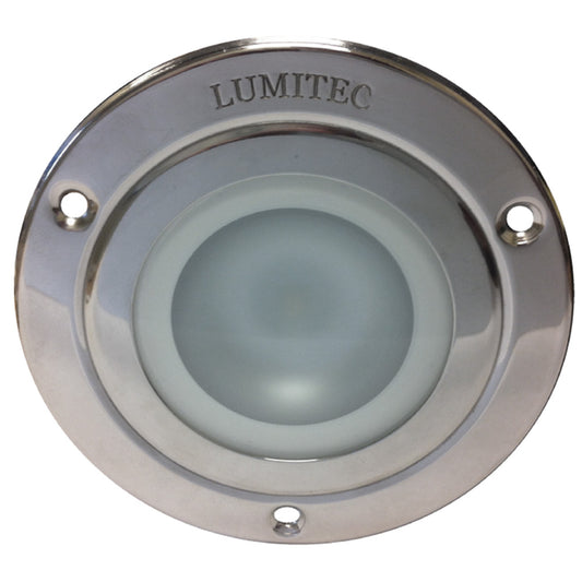 Lumitec Shadow - Flush Mount Down Light - Polished SS Finish - 3-Color Red/Blue Non Dimming w/White Dimming - Lear Outdoors