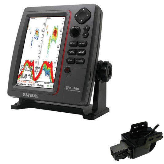 SI-TEX SVS-760 Dual Frequency Sounder 600W Kit w/Transom Mount Triducer - Lear Outdoors