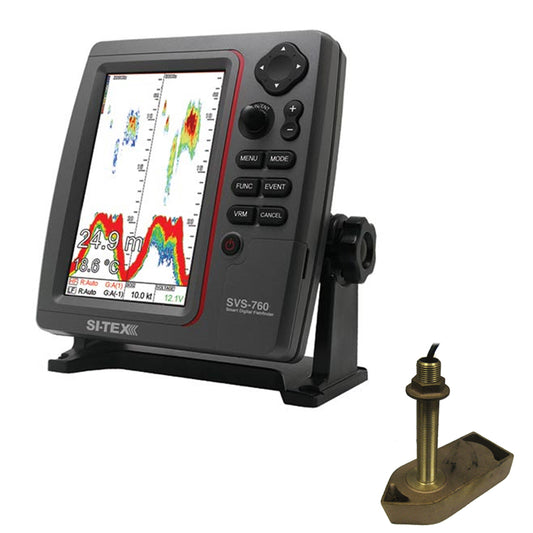 SI-TEX SVS-760 Dual Frequency Sounder 600W Kit w/Bronze Thru-Hull Temp Transducer - 307/50/200T-CX - Lear Outdoors