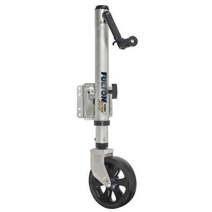 Fulton XLT 1500 lbs. Swing Away Bolt-On Jack w/12" Travel & 8" Poly Wheel - Sharkskin Finish