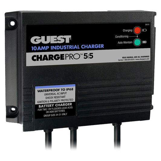 Guest 10AMP - 12/24V 2 Bank 120V Input On-Board Battery Charger - Lear Outdoors