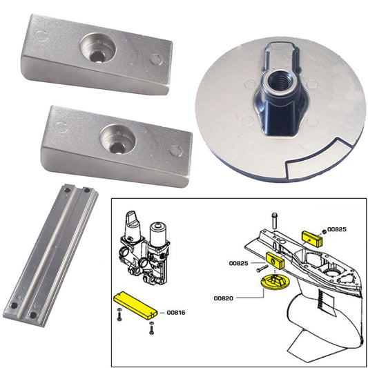 Tecnoseal Anode Kit w/Hardware - Mercury Verado 4 - Magnesium - Lear Outdoors