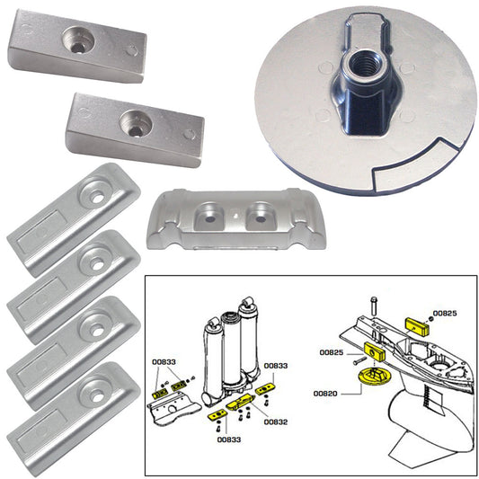 Tecnoseal Anode Kit w/Hardware - Mercury Verado 6 - Zinc - Lear Outdoors