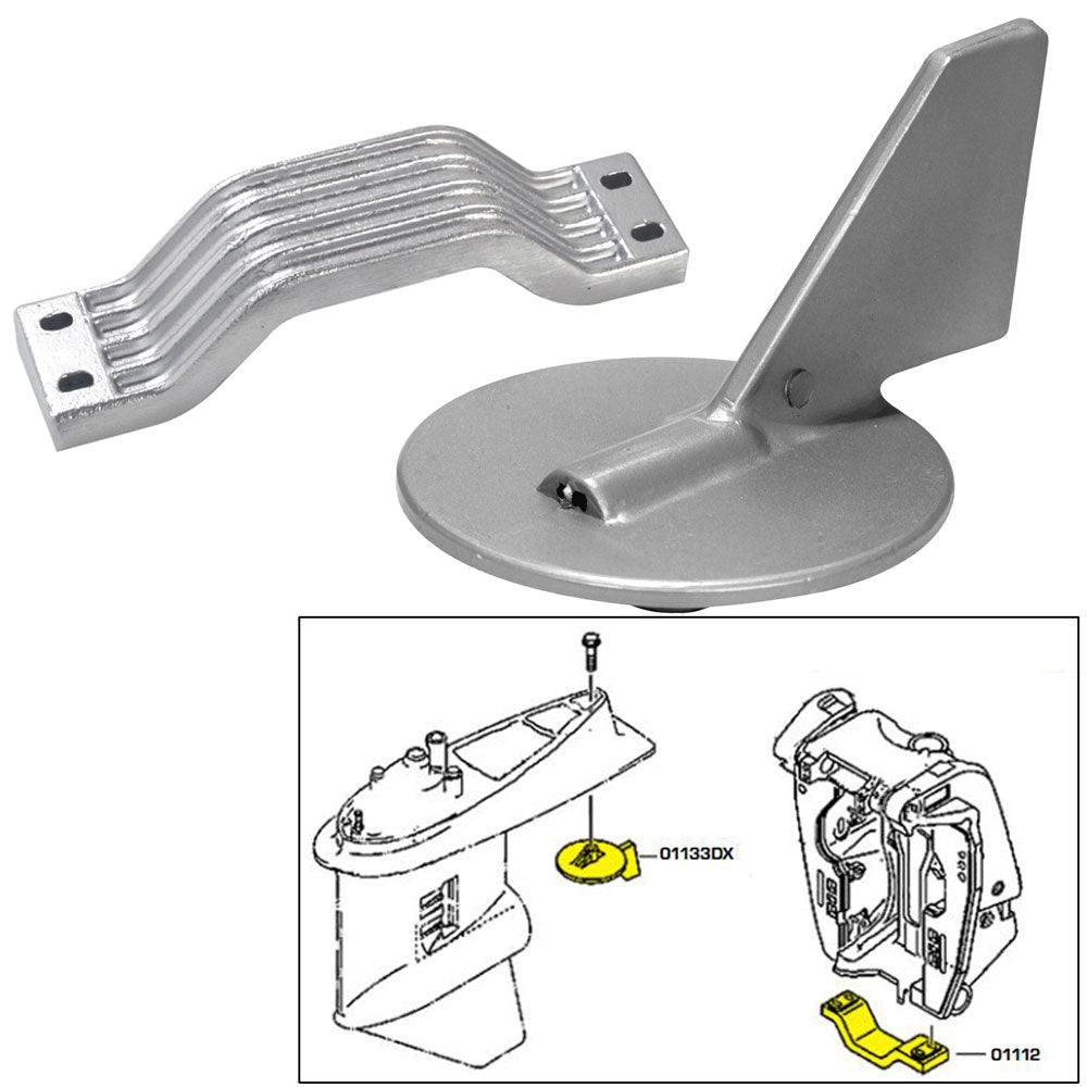 Tecnoseal Anode Kit w/Hardware - Yamaha 150-200HP - Zinc - Lear Outdoors