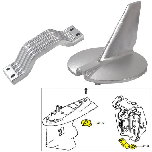 Tecnoseal Anode Kit - Yamaha 200-250HP - Zinc - Lear Outdoors