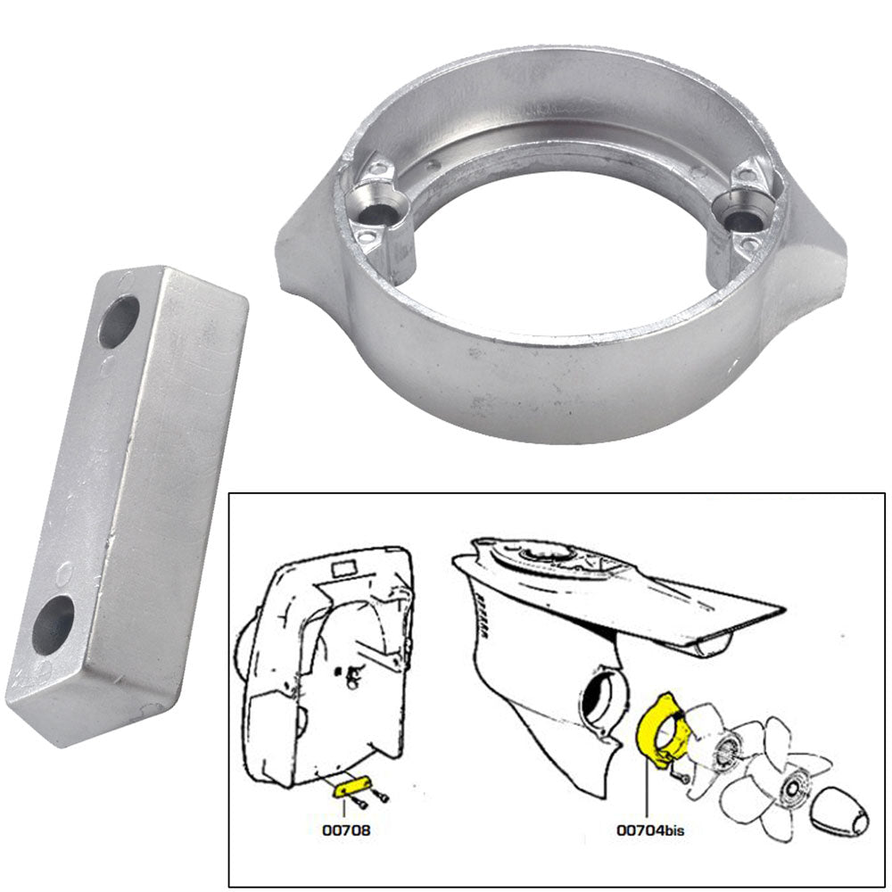 Tecnoseal Anode Kit w/Hardware - Volvo Duo-Prop 290 - Zinc - Lear Outdoors