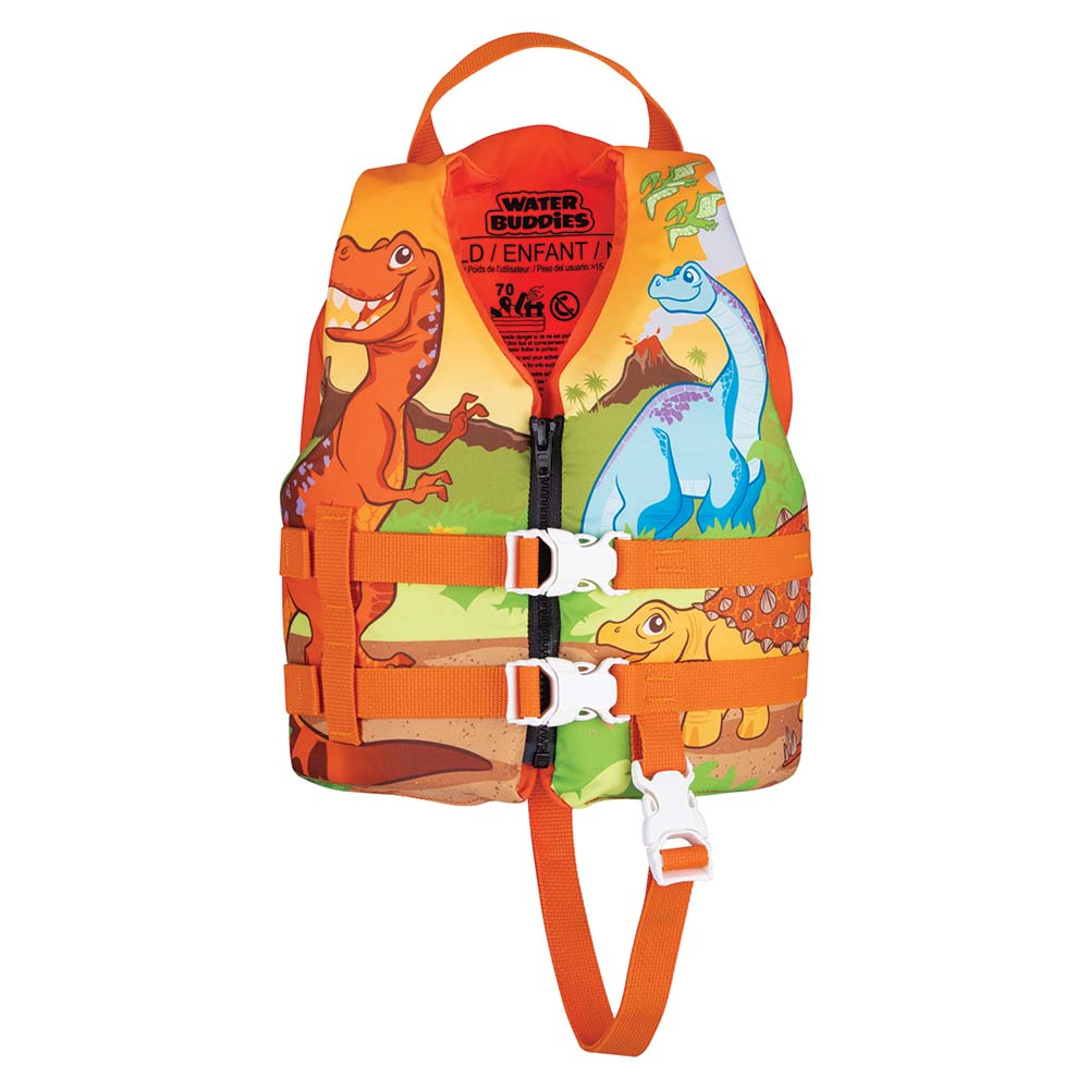 Full Throttle Water Buddies Life Vest - Child 30-50lbs - Dinosaurs - Lear Outdoors