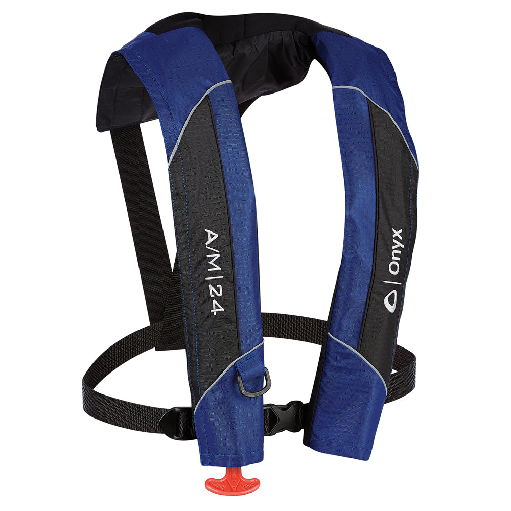 Onyx A/M-24 Automatic/Manual Inflatable PFD Life Jacket - Blue - Lear Outdoors