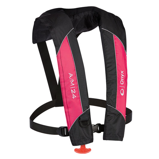 Onyx A/M-24 Automatic/Manual Inflatable PFD Life Jacket - Pink - Lear Outdoors