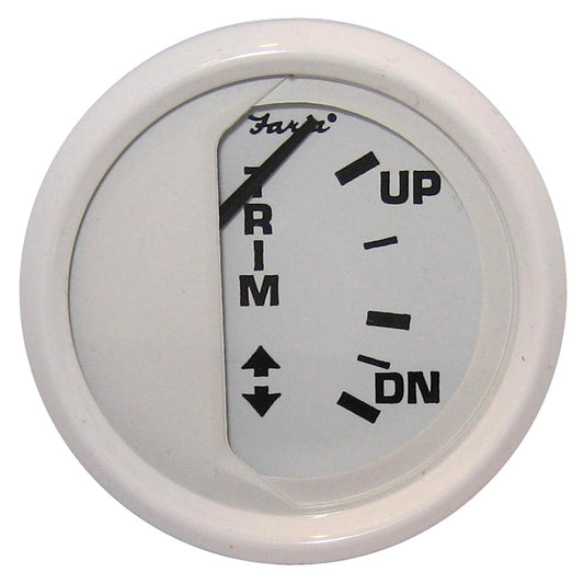 Faria Dress White 2" Trim Gauge (Mercury / Mariner / Mercruiser / Volvo DP / Yamaha '01 and newer)