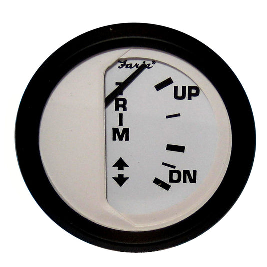 Faria Euro White 2" Trim Gauge f/ Mercury / Mariner /Mercruiser/Volvo DP/ Yamaha '01 and Newer