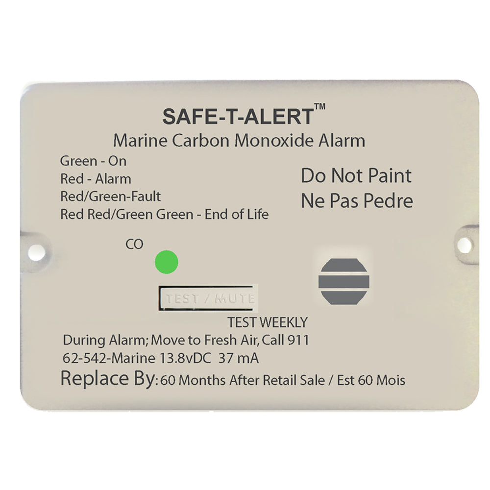 Safe-T-Alert 62 Series Carbon Monoxide Alarm - 12V - 62-542-Marine - Flush Mount - White - Lear Outdoors