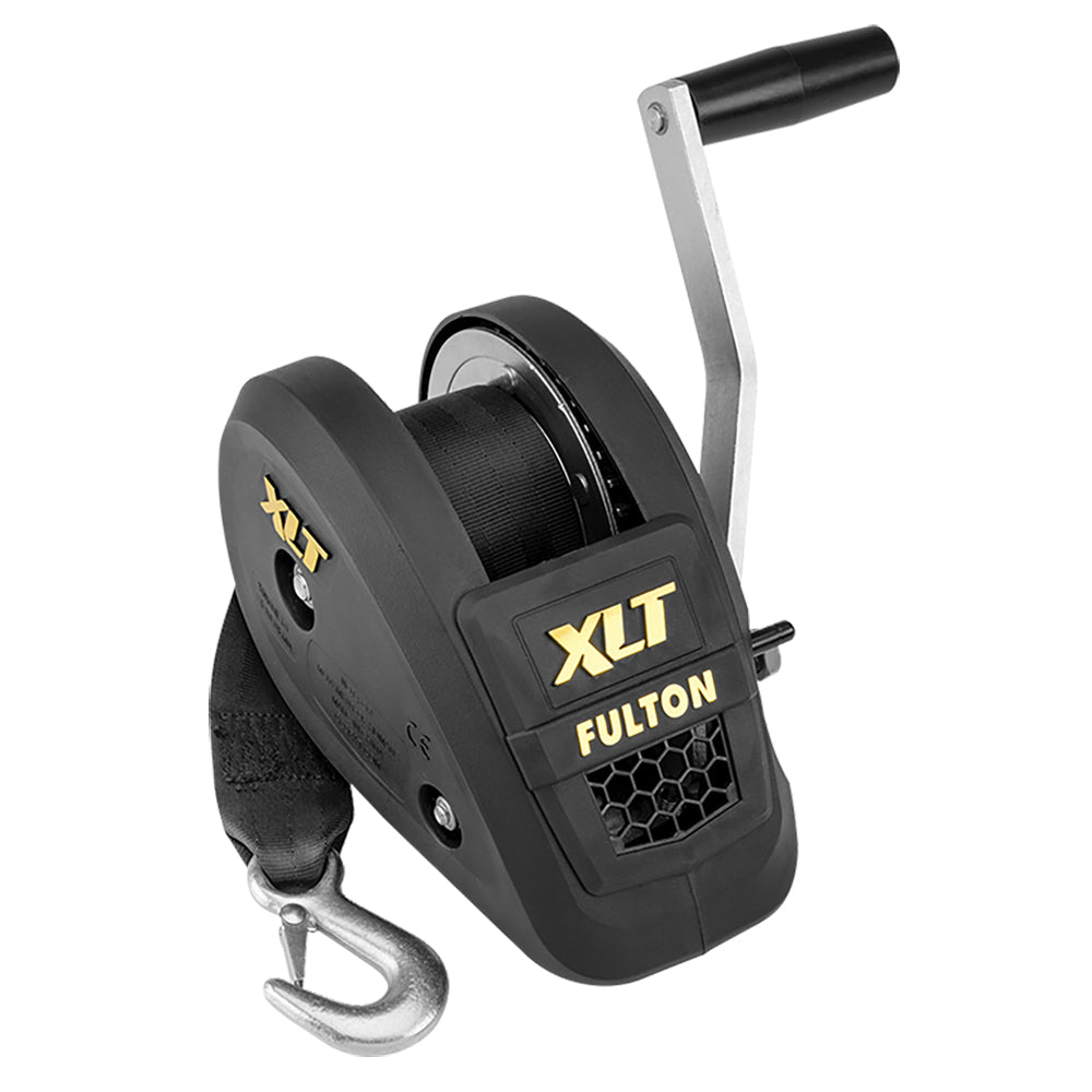 Fulton 1500lb Single Speed Winch w/20' Strap Included - Black Cover - Lear Outdoors