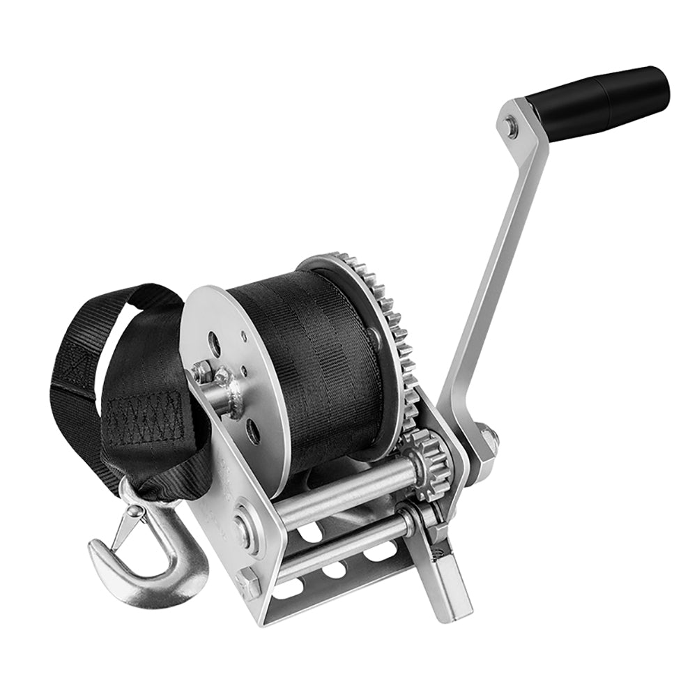 Fulton 900lb Single Speed Winch w/12' Strap f/Personal Watercraft - Lear Outdoors