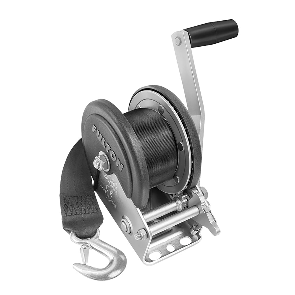 Fulton 1500lb Single Speed Winch w/20' Strap & Cover - Lear Outdoors