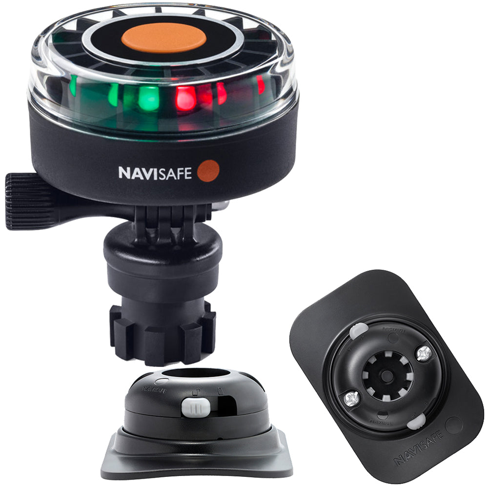 Navisafe Navilight 2NM Tricolor w/Navimount Base & RIB Mount - Black - Lear Outdoors