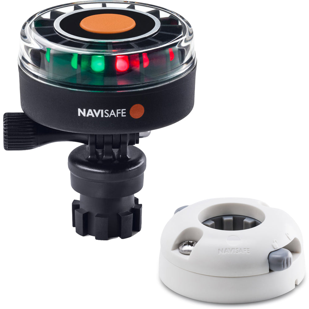 Navisafe Navilight 2NM Tricolor w/Navimount Base & Horizontal Mount - White - Lear Outdoors