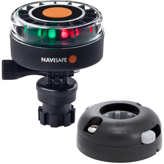 Navisafe Navilight 2NM Tricolor w/Navimount Base & Horizontal Mount - Black - Lear Outdoors