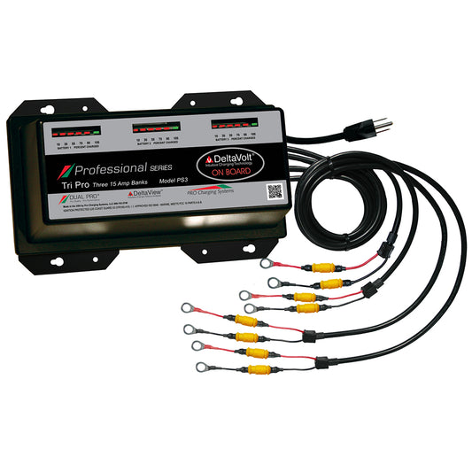 Dual Pro Professional Series Battery Charger - 45A - 3-15A-Banks - 12V-36V - Lear Outdoors